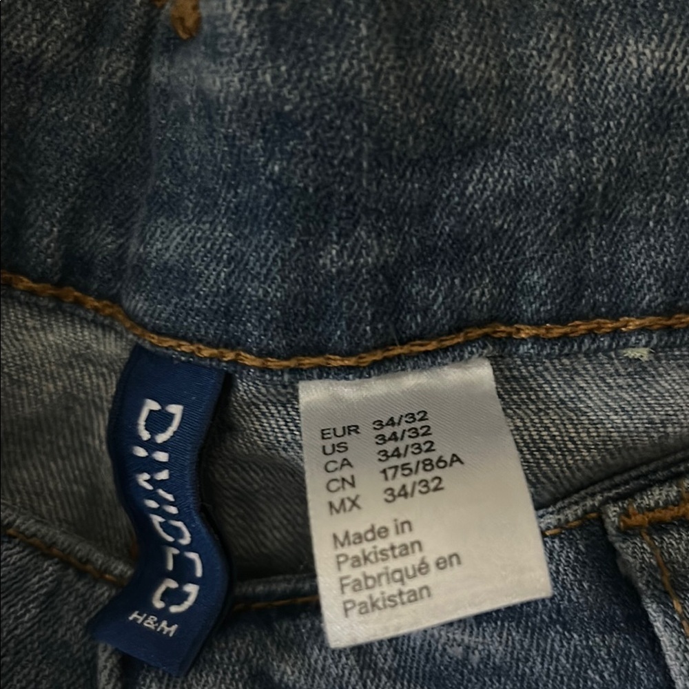 Blue Slim Distressed Jeans - Picture 2 of 4